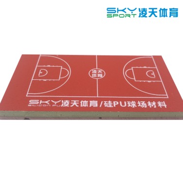 硅PU球场制作工艺与硅pu篮球场效果图！